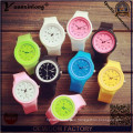 Yxl-984 nuevo reloj de cuarzo reloj de silicona relojes florales relojes deportivos de jalea para las mujeres Men Girls